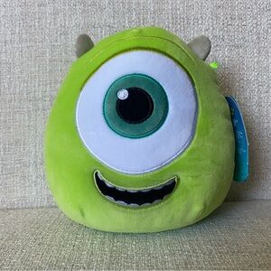 Disney Squishmallows Mike Wazowski Plush - Green and White